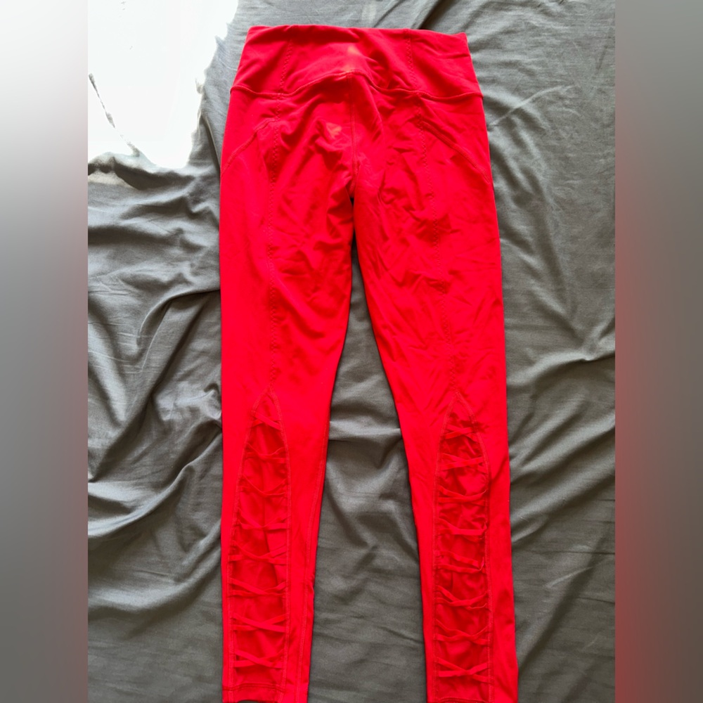 Red VSX Victoria secret sport leggings